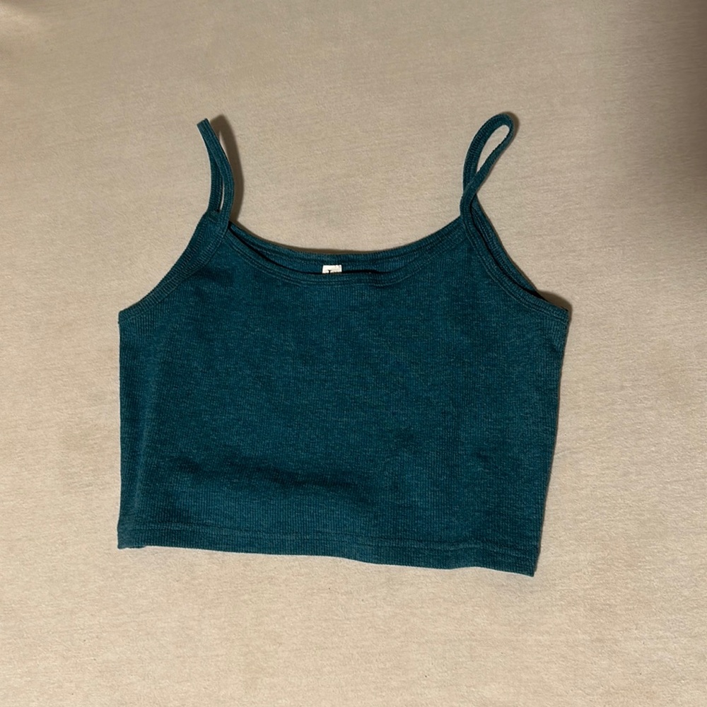Turquoise cropped tank top